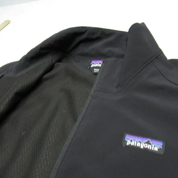 Patagonia Adze Jacket Men Medium Black FullZip Forrester Employee Uniform Hiking - Picture 8 of 16